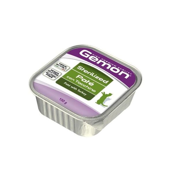GEMON Wet Cat patee Sterilized with turkey 100 g pastēte kaķiem