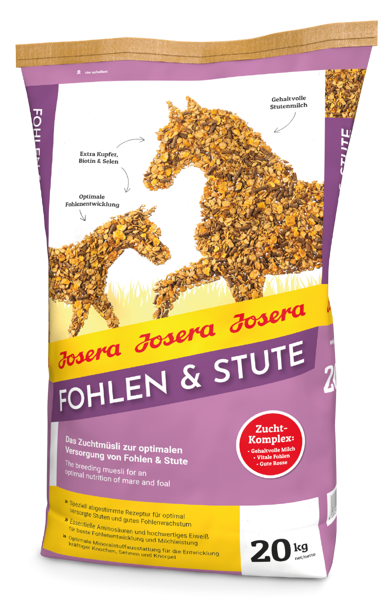Josera Fohlen & Stute 20kg barība zirgiem