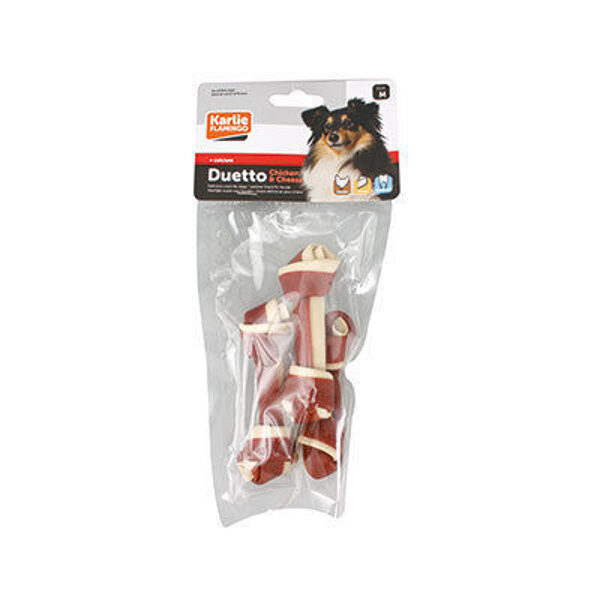 Karlie Flamingo gardumi suņiem DUETTO CHICKEN&CHEESE 3gb x 11cm, 120g