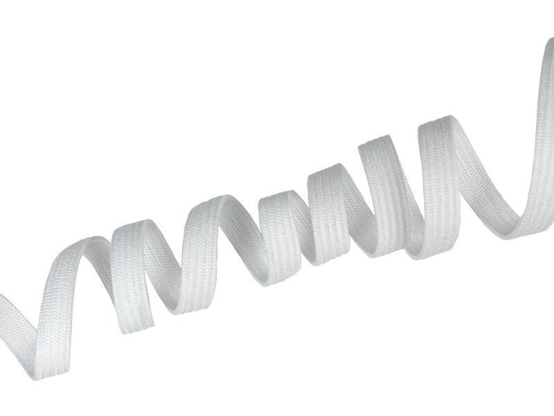 Elastīga poliestera lenta 8 mm 100 m balta