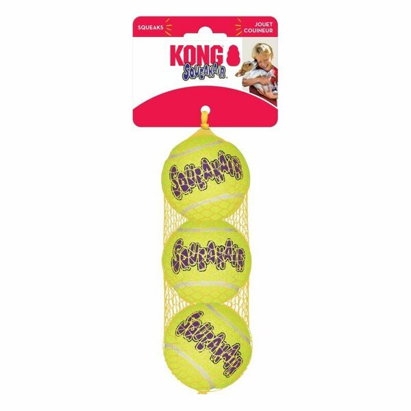 KONG AIR SQUEAKER TENNIS BALL Medium x 3 tenisa bumbiņas suņiem