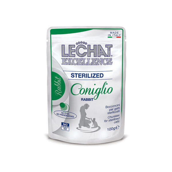 LECHAT Excellence Wet Sterilized with rabbit 100 g konservi kaķiem