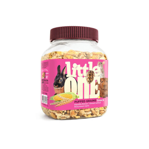 Little One snack "Puffed grains" 100g Uzkoda uzpūstie graudi grauzējiem