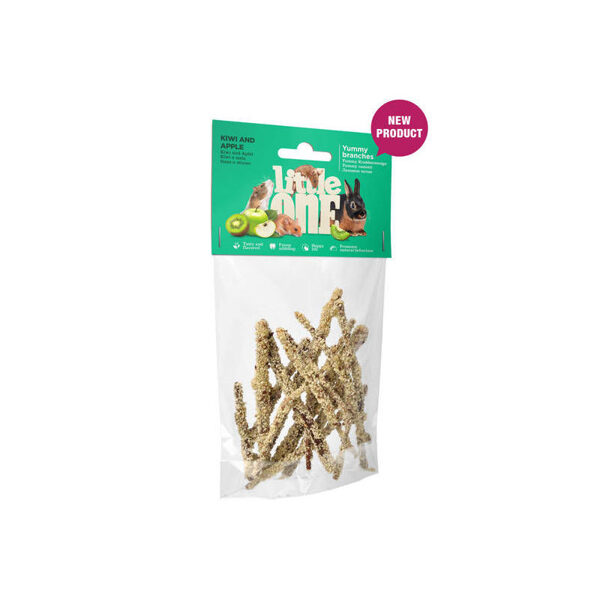 Little One Yummy zariņi ar kivi un ābolu gardums maziem dzīvniekiem 35g