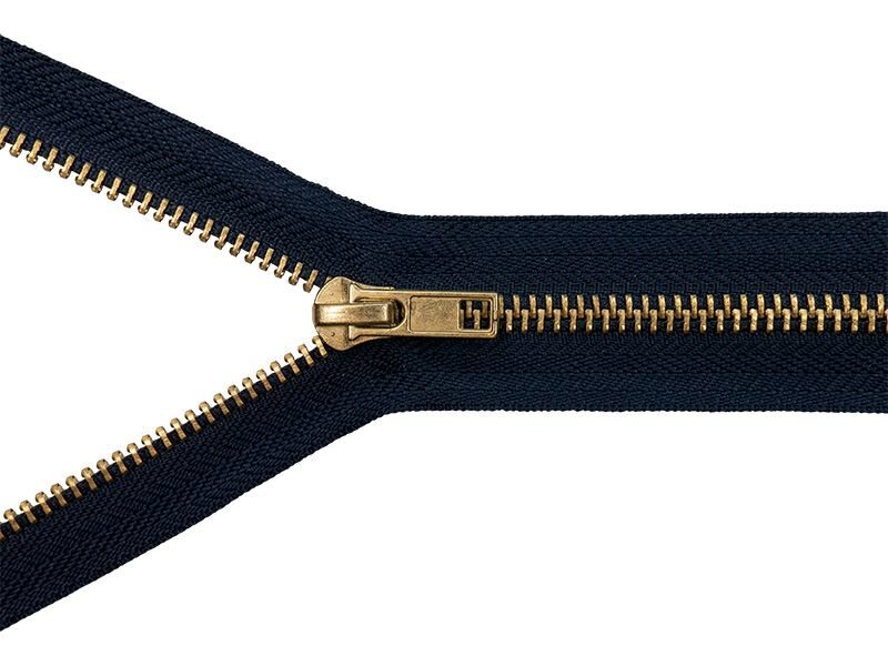 Metāla poliestera rāvējslēdzējs #5 18 cm armijas zils 50 gab.