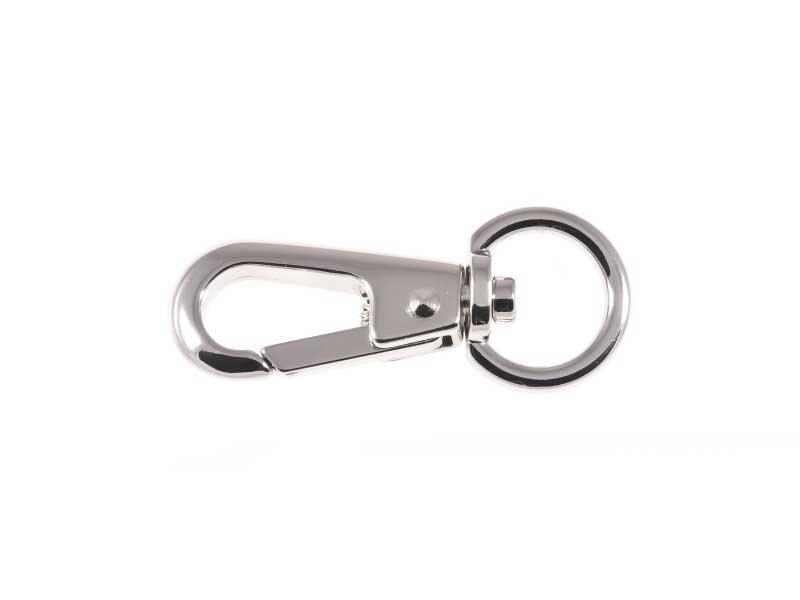 Spīdīga metāla karabīne 15 mm komplekts 25 gab.