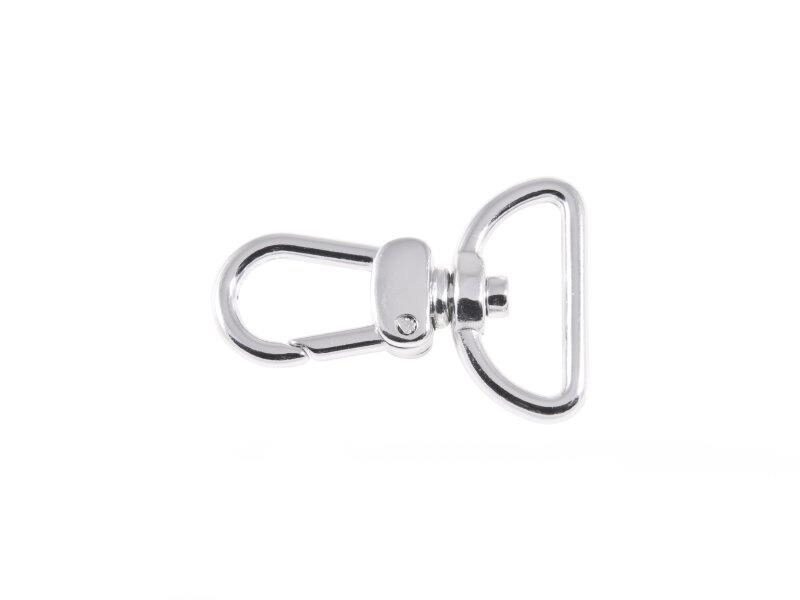 Spīdīga metāla karabīne 25 mm komplekts 25 gab.