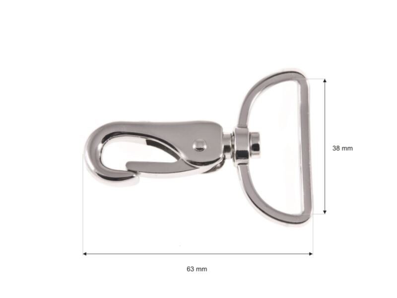 Metāla karabīne 38 mm Glossy Alexander niķelis komplekts