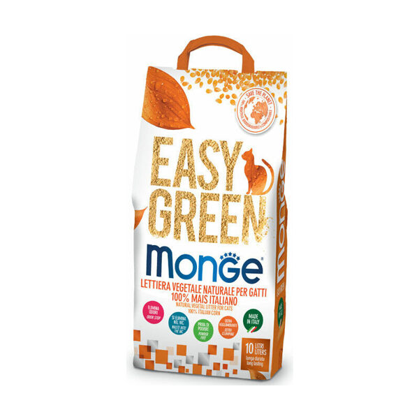 MONGE EASY GREEN CORN 10 L kukurūzu pakaiši kaķu tualetei