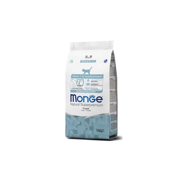 MONGE Kitten Monoprotein Trout 1,5 kg barība kaķiem