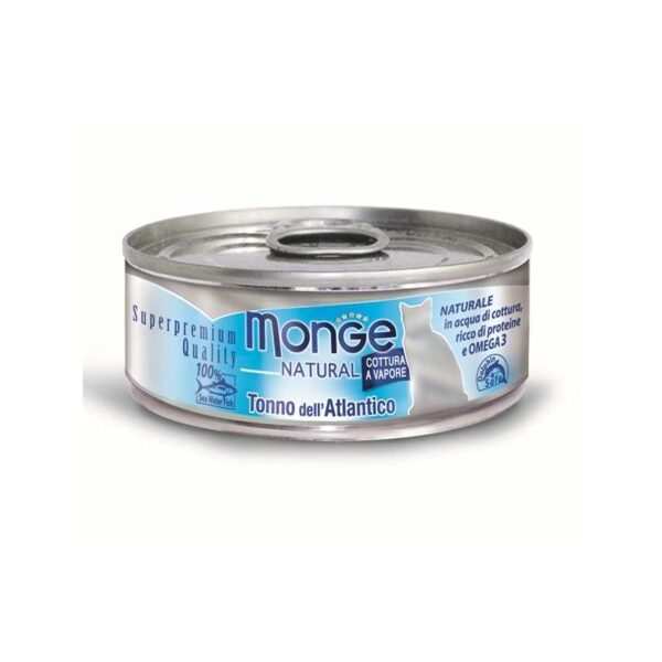 Monge Natural acqua Atlantic Tuna 80 g konservi kaķiem
