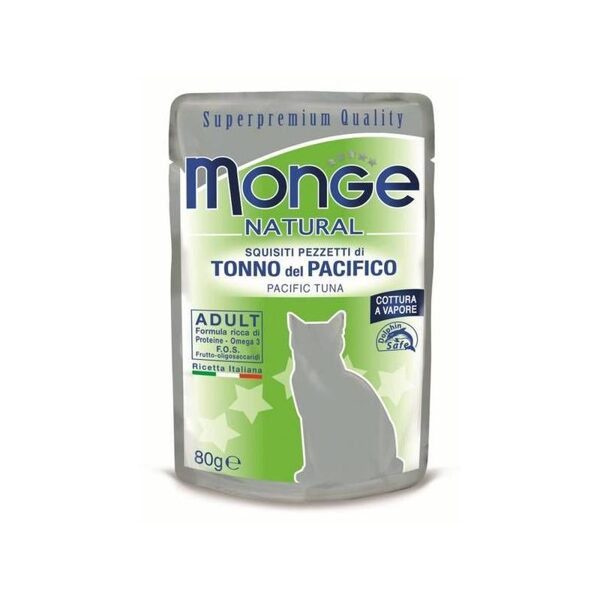 Monge Natural pouches Tuna in Jelly 80g konservi kaķiem