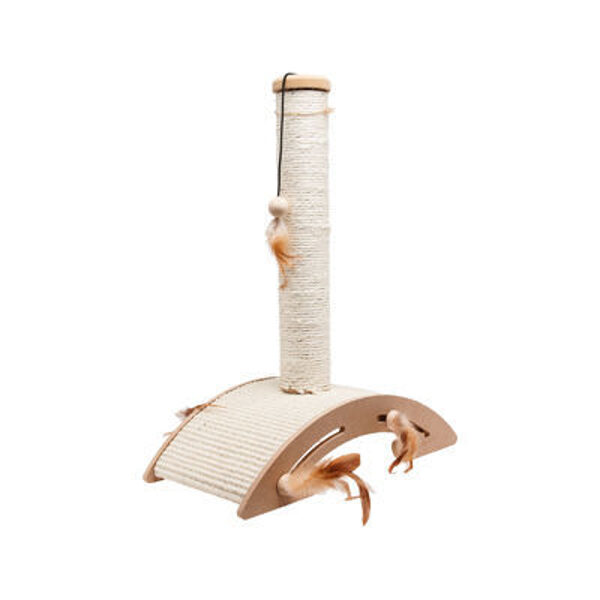 Nagu asināmais + rotaļlieta kaķiem SISAL+TOY ELLA 40x21x52cm