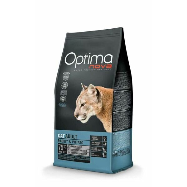 OPTIMANOVA Cat Adult GF Rabbit & Potato 2 kg kaķu sausā barība