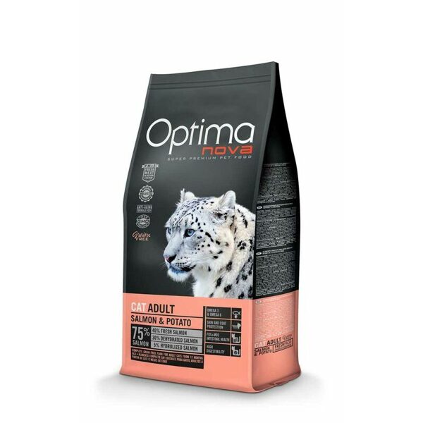 OPTIMANOVA Cat Adult GF Salmon & Potato 2 kg kaķu sausā barība