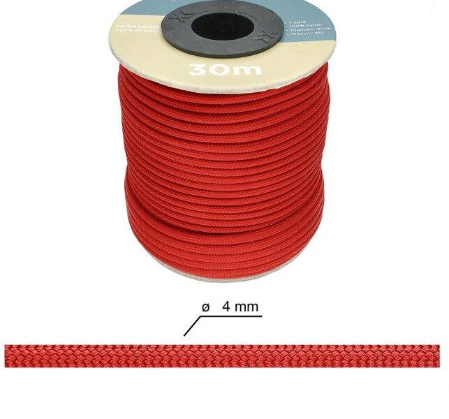 Polyamid Paracord 4mm red