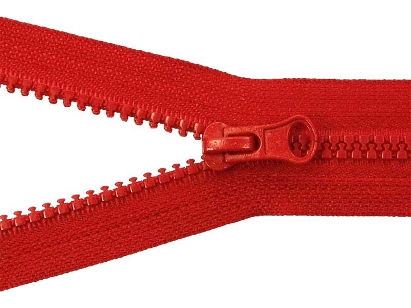 Poliestera rāvējslēdzējs #5 60 cm sarkana 100 gab.