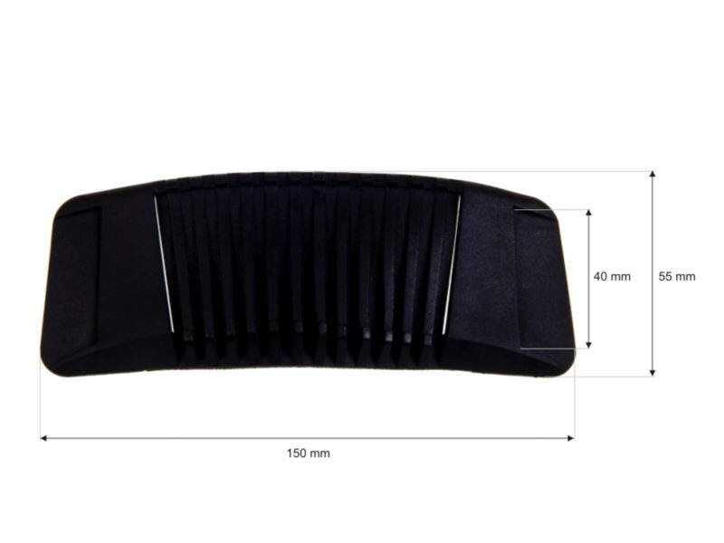 Plastic shoulder pad 40/150 mm Black 50 pcs