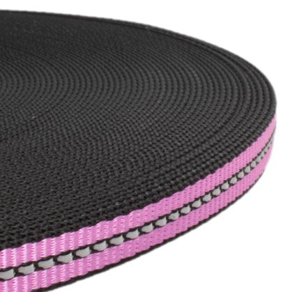 Atstarojoša lenta ar gumiju Rozā 10 - 15 mm