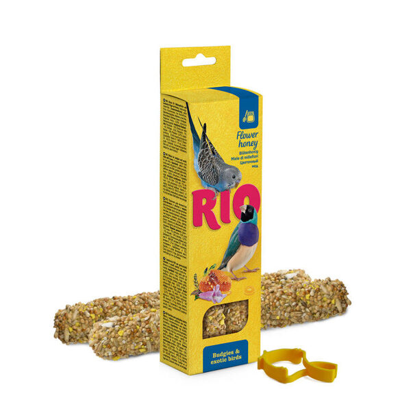 RIO Sticks for budgies and exotic birds with honey 2x40g nūjiņas ar medu putniem