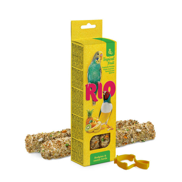 RIO Sticks for budgies and exotic birds with tropical fruit 2x40g nūjiņas ar tropu augļiem putniem
