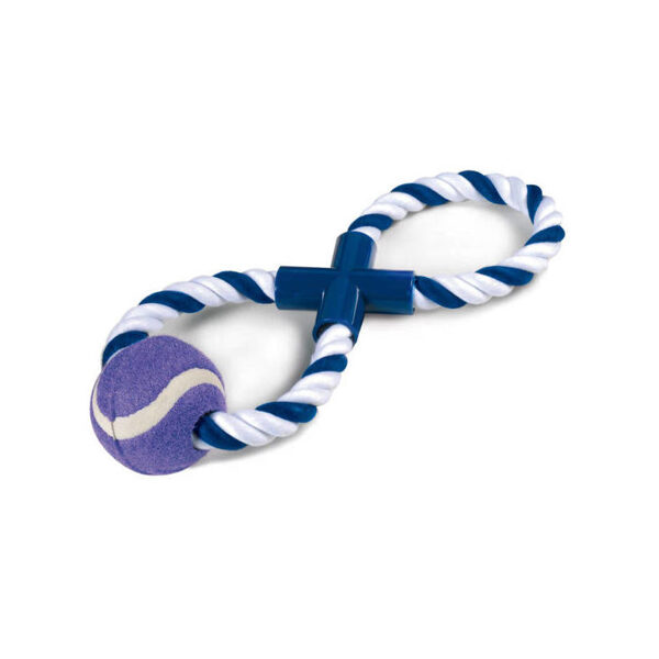 Rotaļlieta suņiem kokvilna ar tenisa bumbu 29cm 185g