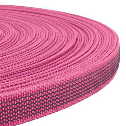 Polipropilēna lenta ar gumiju Rozā 15 - 25 mm