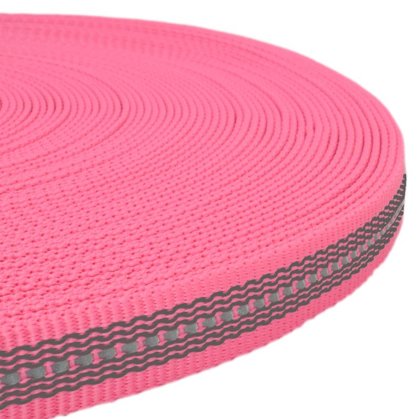 Atstarojoša lenta ar gumiju Rozā 20 mm