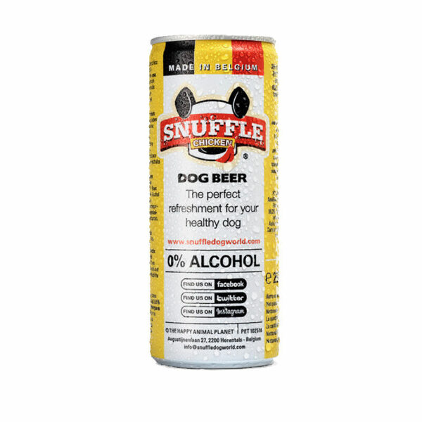 Snuffle Dog Beer Chicken Can 25cl bezalkoholiskais alus suņiem