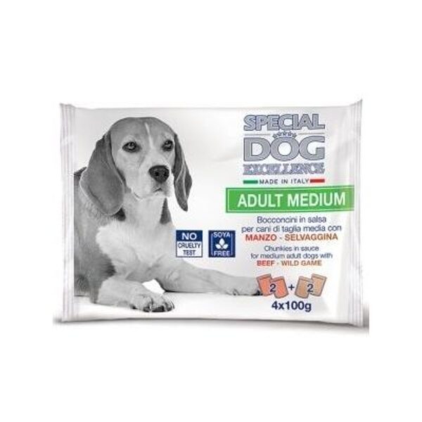 SPECIAL DOG Excellence pouches Medium ADULT beef/wild game 4x100 g konservi suņiem