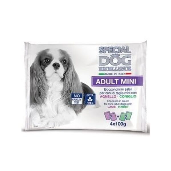 SPECIAL DOG Excellence pouches Mini ADULT lamb/rabbit 4x100g konservi suņiem
