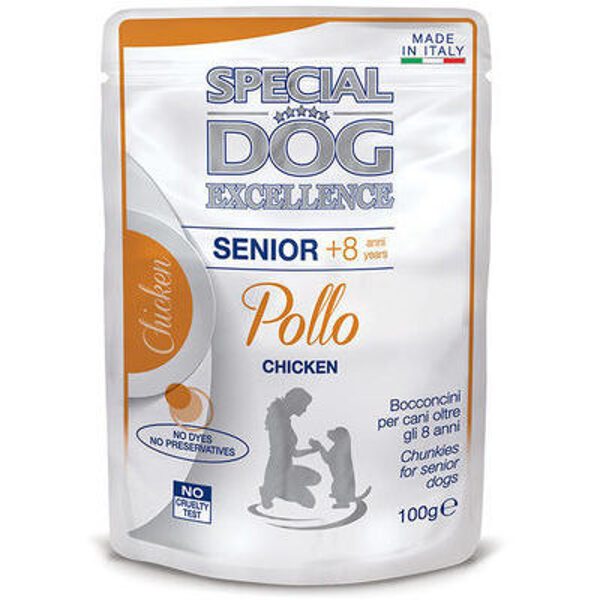 Konservi suņiem SPECIAL DOG Excellence pouches Senior with chicken 100g