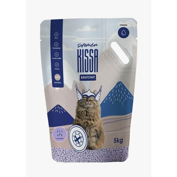 Suomen Kissa Lavender cementējoši bentonīta kaķu pakaiši 5L