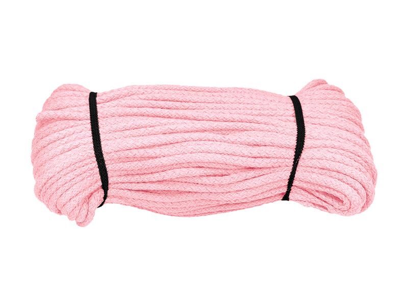 Gaiši rozā kokvilnas aukla 5 mm 50