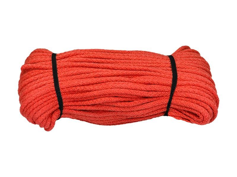 Oranža kokvilnas aukla 5 mm 50 m