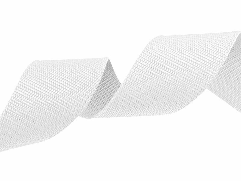 Polipropilēna lenta 30mm balta 50m (uz vietas)