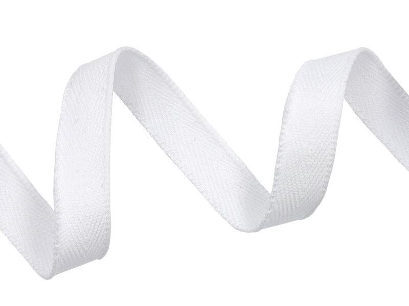 Kokvilnas / Politelēna Lenta 16 mm balta 50 m