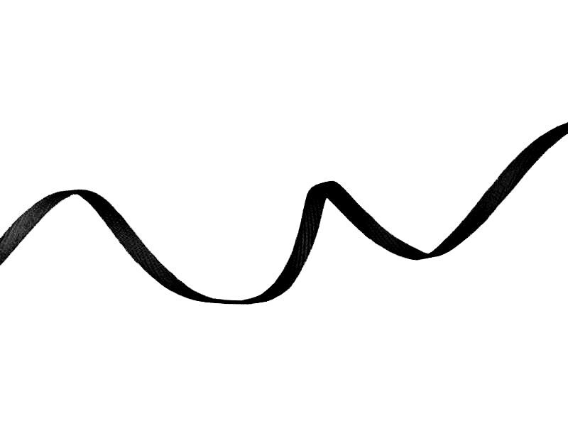 Kokvilnas Lenta 5 mm melna 100 m