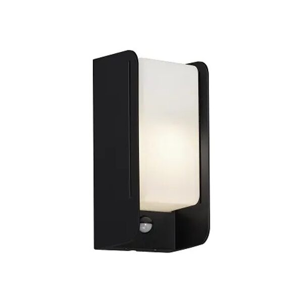 Brilo BOKS sienas āra gaismeklis ar kustības sensoru E27,max.12W,melns