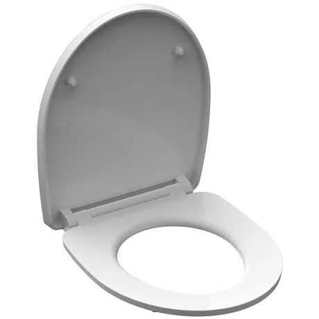 F.J.Schütte Duroplast toilet lid with printed CRAZY SKULL with slow closing and quick removal mechanism