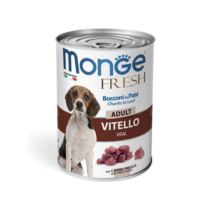 Monge Fresh Chunks ADULT with Veal 400g wet dog food