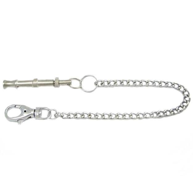 Whistle with chain and snap hook